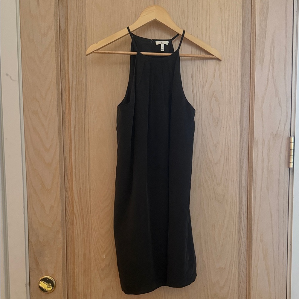 Classic Black Halter Sheath Dress